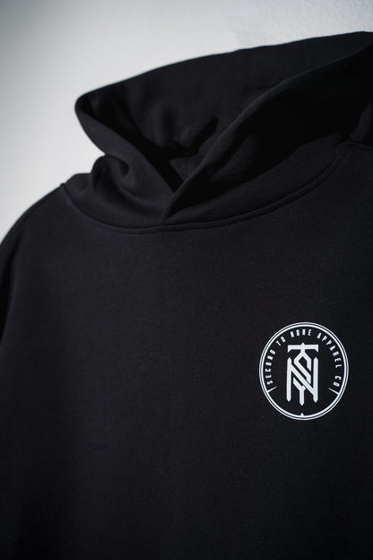 "NO RISK" HOODIE - BLACK